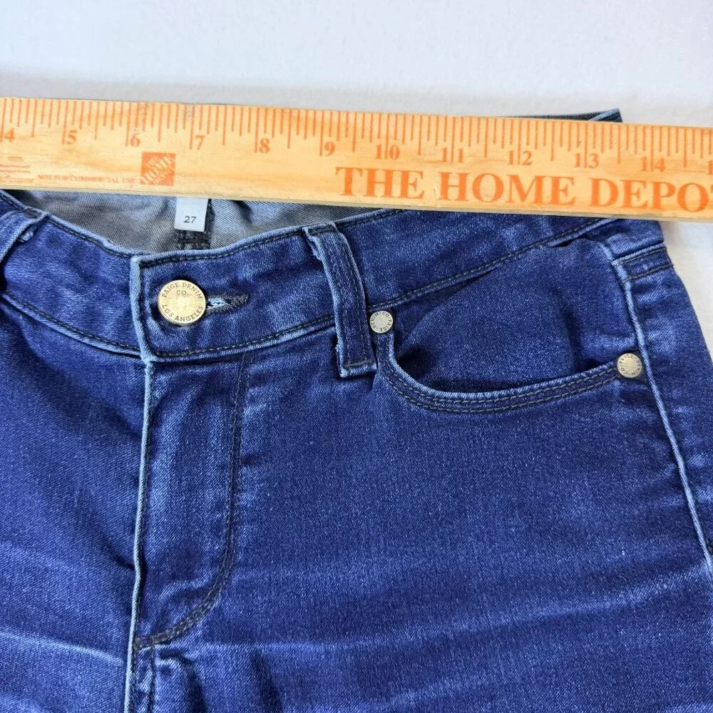 Paige Verdugo Ultra Skinny Womens Dark Wash Jeans Size 27 Mid-Rise Stretch Denim - Picture 9 of 15